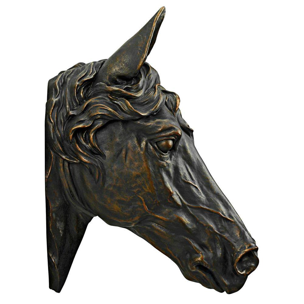 Bronze Finish Resin Patriotic Horse Wall Sculpture