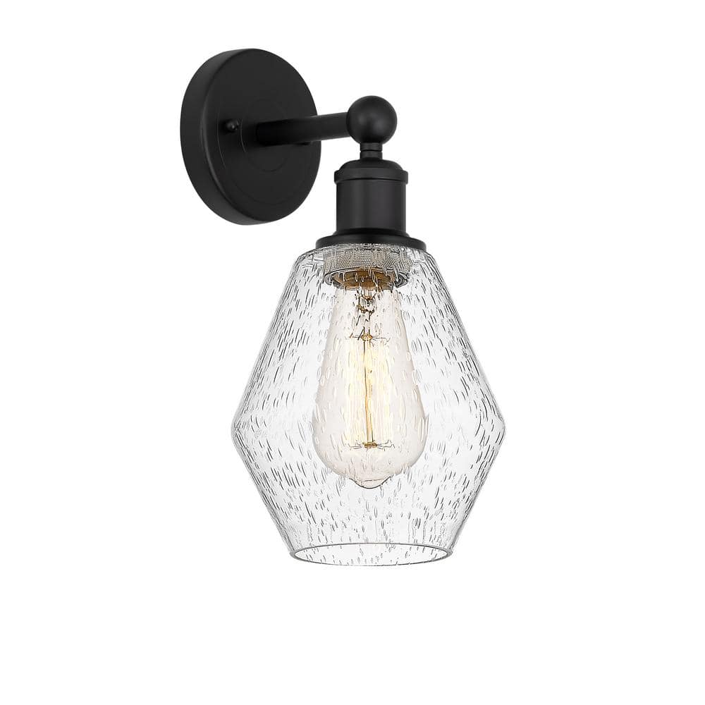 Cindyrella 1-Light Matte Black, Seedy Wall Sconce with Clear Glass Shade price history on PriceWatchPro