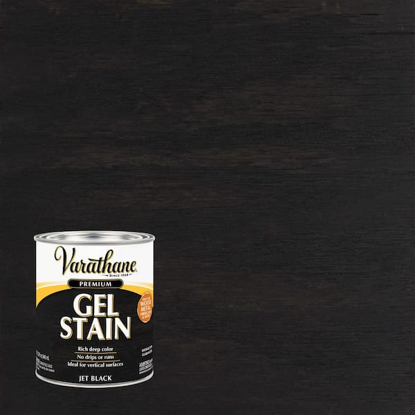 Varathane 1 qt. Jet Black Semi-Transparent Gel Interior Wood Stain (Case of 2)