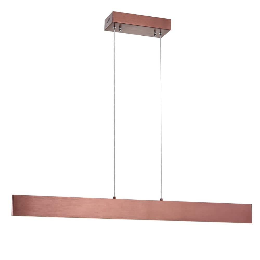Draper 40" Anodized Bronze Geometric LED Metal Linear Pendant