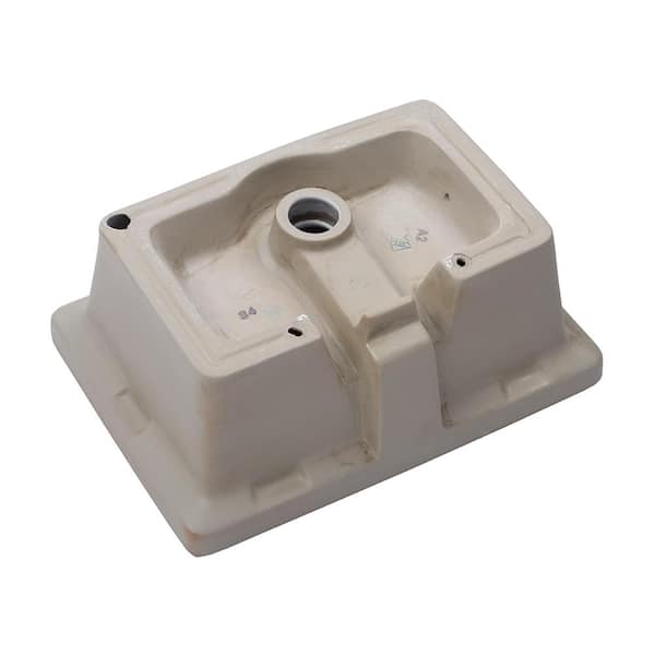 Unbranded AquaVista 18 in. x 12 in. Ceramic Rectangular Undermount Bathroom Sink in White with Overflow