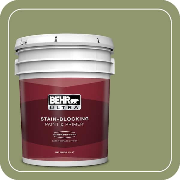 BEHR ULTRA 5 gal. #410F-5 Boston Fern Extra Durable Flat Interior Paint & Primer