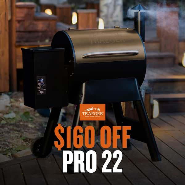 Pro 22 BBQ Wood Pellet Grill and Smoker in Bronze