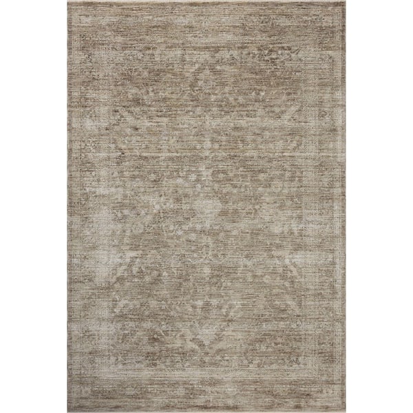 Tabitha Taupe / Pebble 5 ft. 3 in. x 7 ft. 9 in. Traditional Area Rug