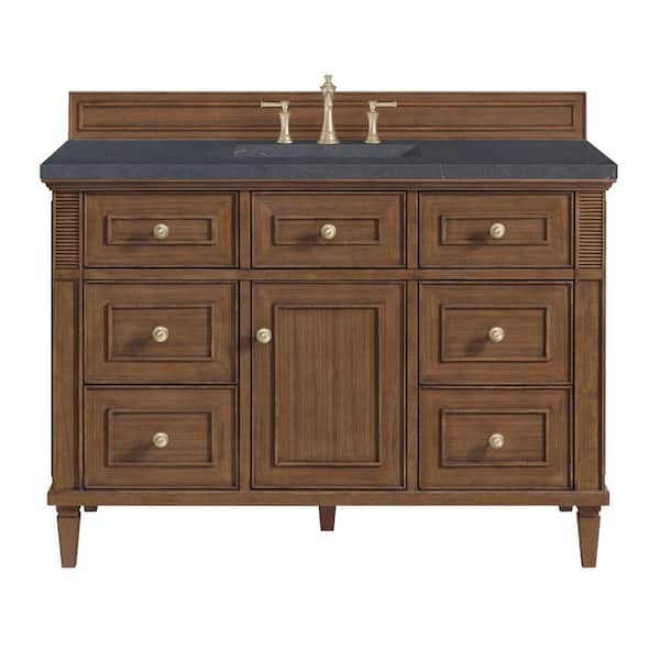 James Martin Vanities Lorelai 48.0 in. W x 23.5 in. D x 34.06 in. H Single Bath Vanity in Mid-Century Walnut with Charcoal Quartz Top
