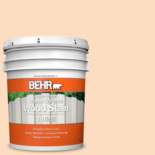 BEHR 5 gal. #270A-2 Orange Ice Solid Color House and Fence Exterior Wood Stain