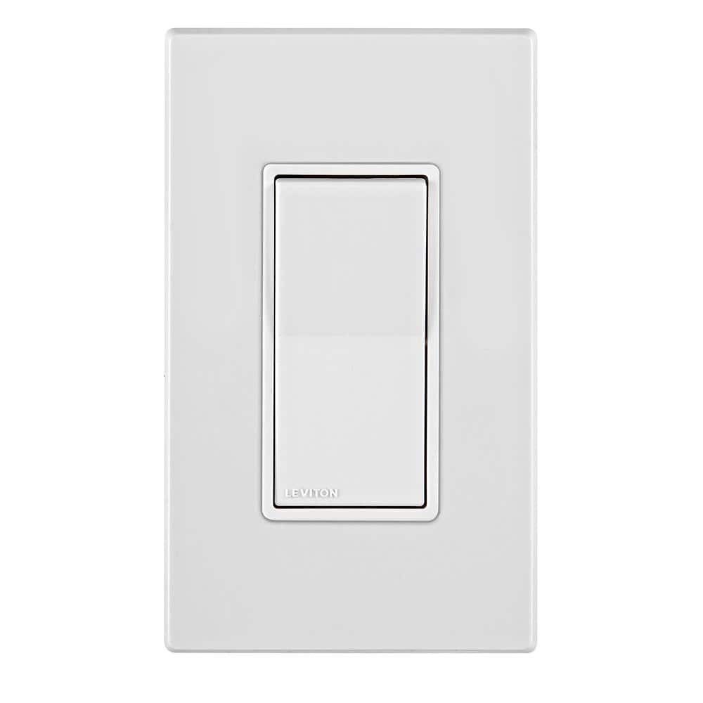 Leviton White Single Pole 15 Amp Rocker Switch