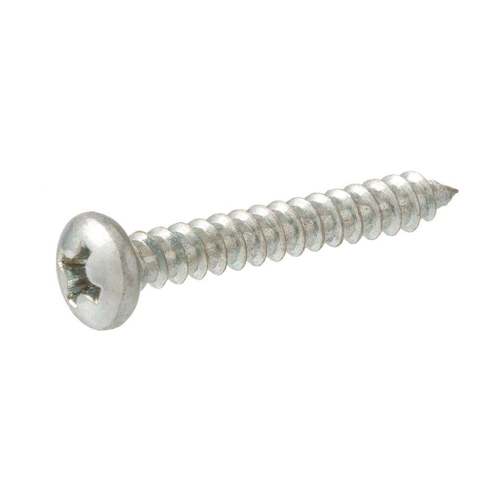 Everbilt #10 x 3/4 in. Phillips Pan Head Zinc Plated Sheet Metal Screw ...