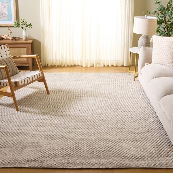 Vermont 5 ft. x 8 ft. Beige/Ivory Pebble Weave Area Rug