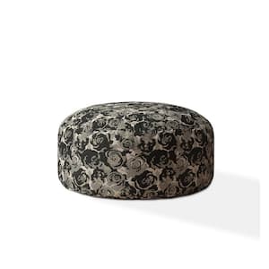 Charlie Beige Fabric Round Pouf Cover Only