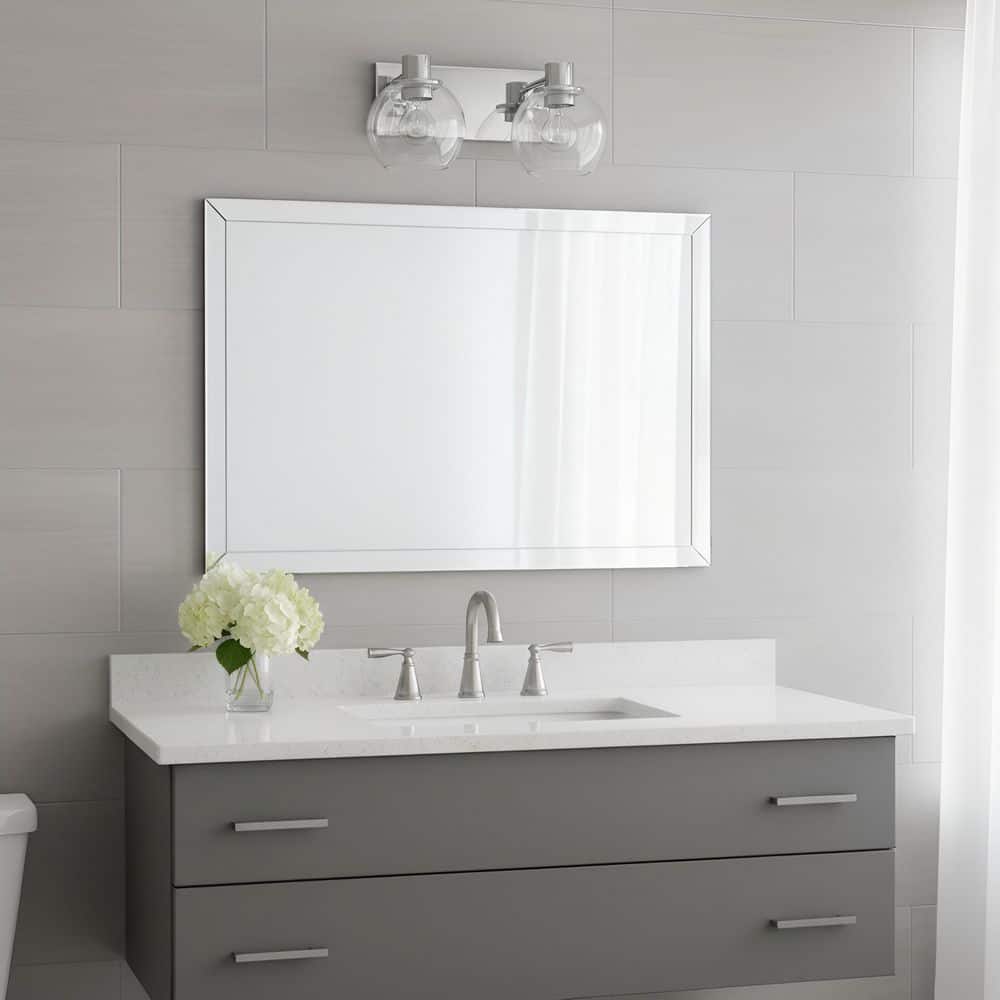 Rito 14.5 in. W x 7.125 in. H 2-Light Chrome Dimmable Medium Bathroom Vanity Light with No Bulbs Included price history on PriceWatchPro