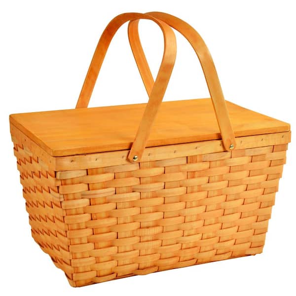 Traditional American Style Family Size Lined Basket 718H - The Home Depot