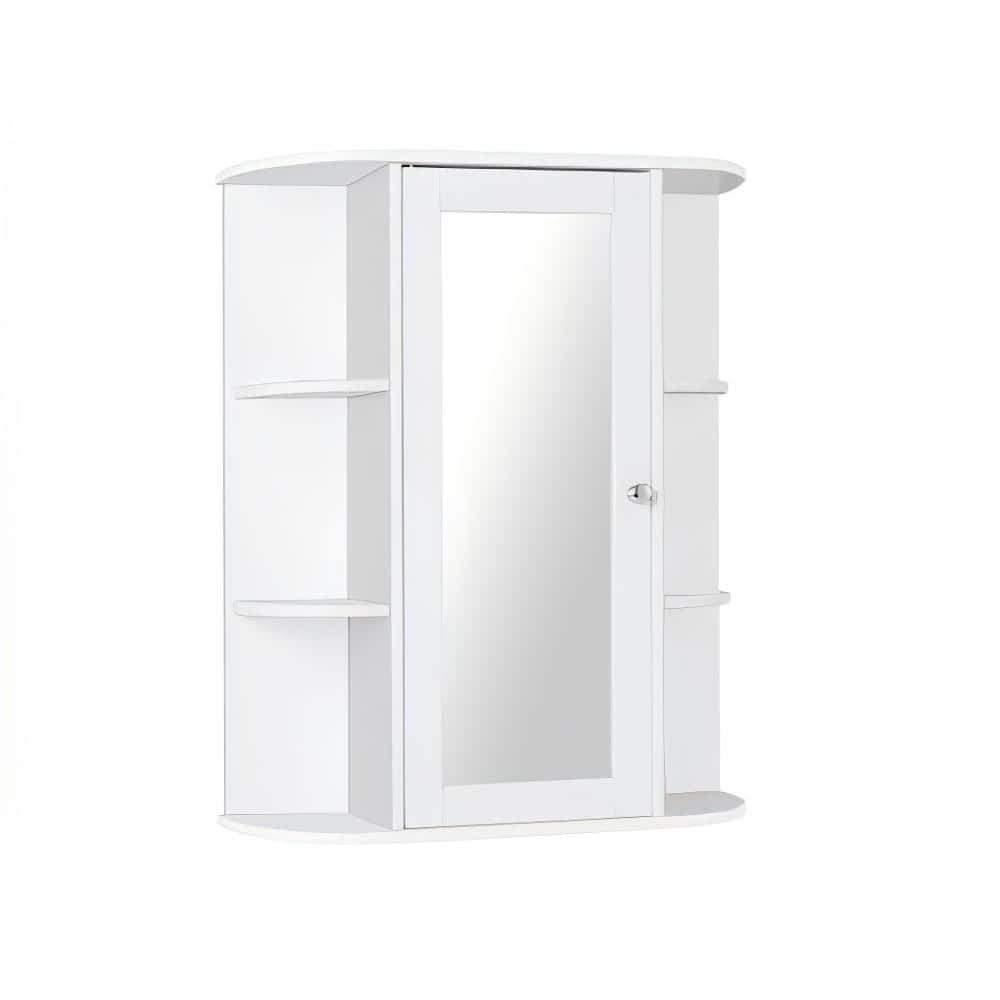Bathroom Medicine Cabinet with Mirror Door and Adjustable Shelf for Wall Mount, White price history on PriceWatchPro