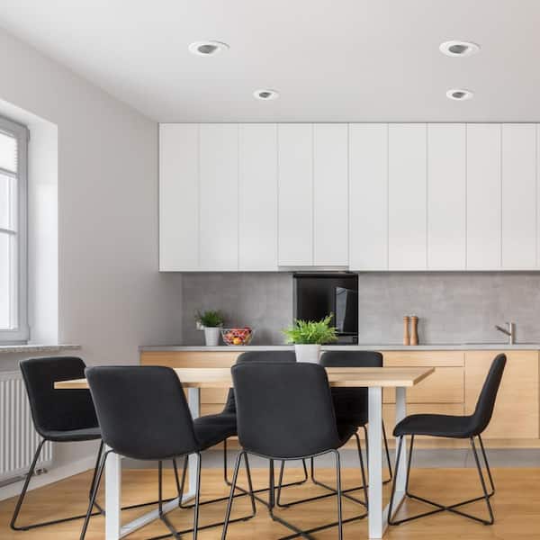 Slimline Integrated LED 4 in Round  Canless Recessed Light for Kitchen Bathroom Livingroom, White Soft White