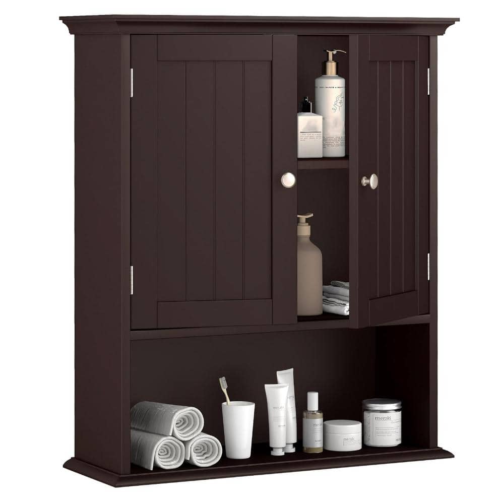 Wall Mounted Bathroom Storage Cabinet with Doors and Shelves price history on PriceWatchPro