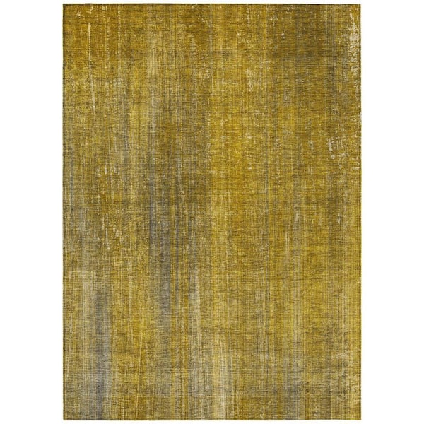HomeRoots Chocolate 3 ft. x 5 ft. Woven Striped Rectangle Indoor/Outdoor Area Rug