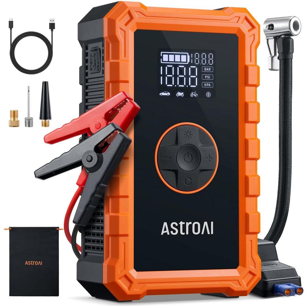 Jump Starter with Tire Inlfator, 3000A Peak, 150PSI Digital Tire Inflator for Gas and Diesel Engines price history on PriceWatchPro
