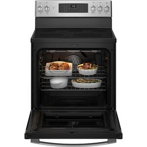 30 in. 5 Element Free-Standing Electric Convection Range in Fingerprint Resistant Stainless with No-Preheat Air Fry