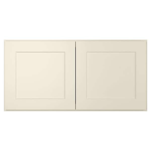 HOMEIBRO 36-in W X 12-in D X 18-in H in Shaker Antique White Plywood Ready to Assemble Wall Cabinet Kitchen Cabinet
