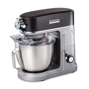 4.5 Qt. 12-Speed Black and Silver Stand Mixer