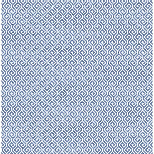 A-Street Prints Sete Denim Greek Key Paper Strippable Roll Wallpaper (Covers 56.4 sq. ft.)