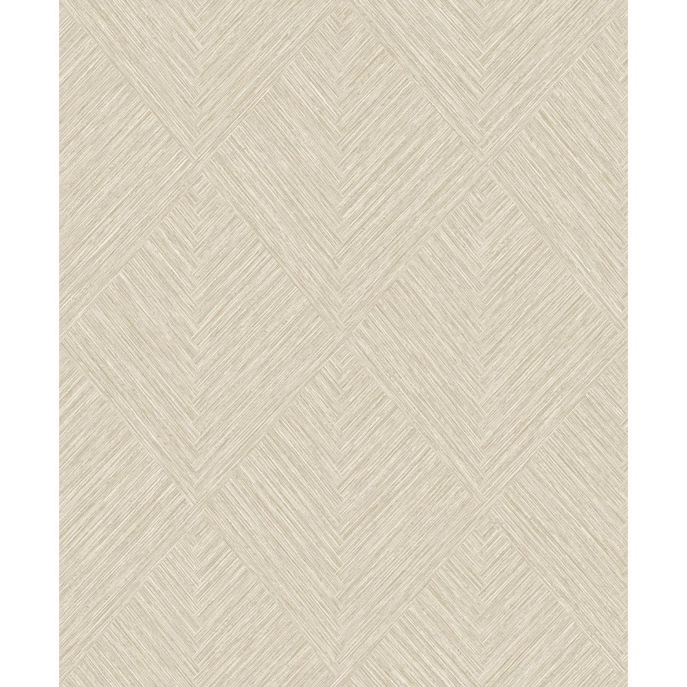 Hollis Beige Textured Diamond Wallpaper Sample