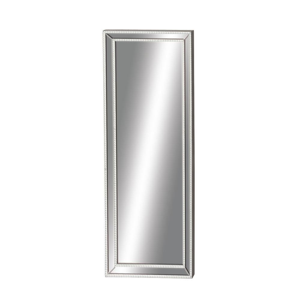 Modern Silver Full Length Rectangular Leaning Mirror