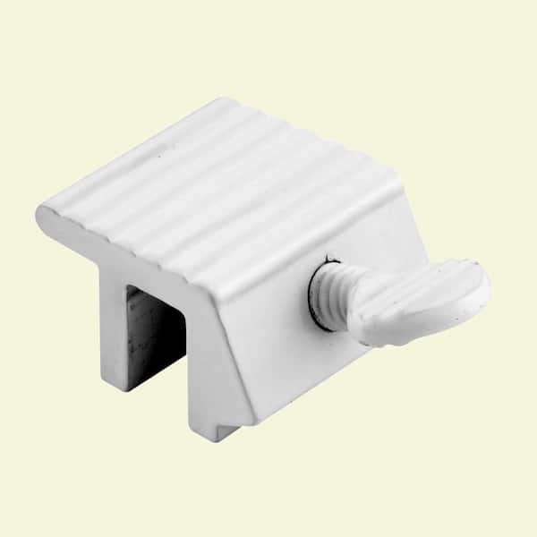Prime-Line Sliding Window Lock, 1/4 in., Extruded Aluminum, White Painted Finish (2-pack)