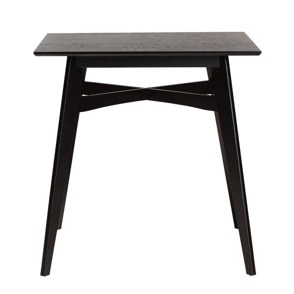 Leena Black Wood Rectangle Counter Height Pub Table