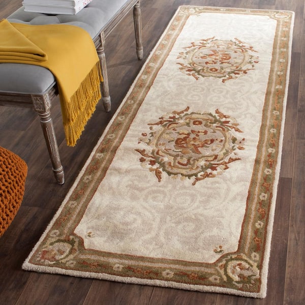 Empire Ivory/Light Gray 3 ft. x 10 ft. Border Runner Rug