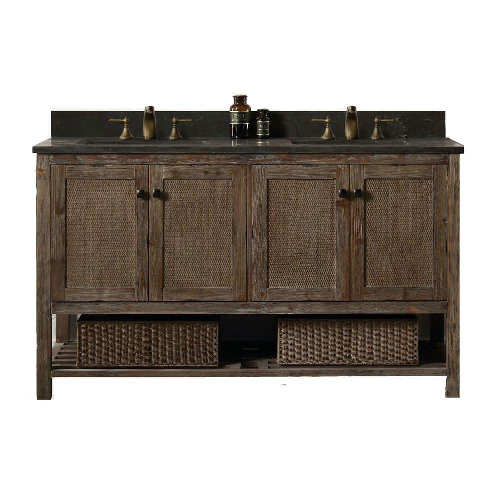 Legion Furniture 60 in. W x 22 in. D x 35.4 in. H Bath Vanity in Brown with