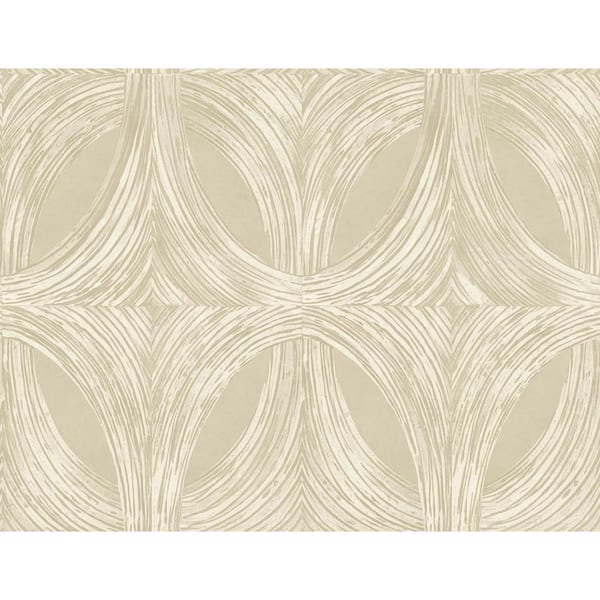 CASA MIA Crisscross Beige/White Paper Non-Pasted Strippable Wallpaper Roll (Cover 60.75 sq. ft.)