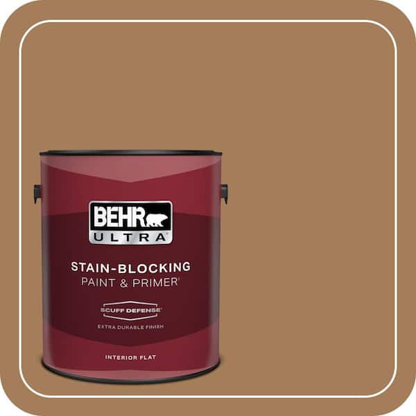 BEHR ULTRA 1 gal. #270F-6 Fudge Truffle Extra Durable Flat Interior Paint & Primer