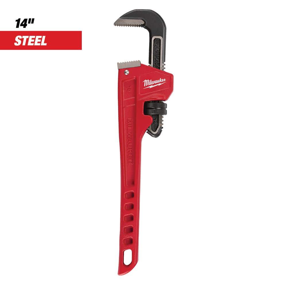 Milwaukee 14 in. Steel Pipe Wrench 48-22-7114 - The Home Depot