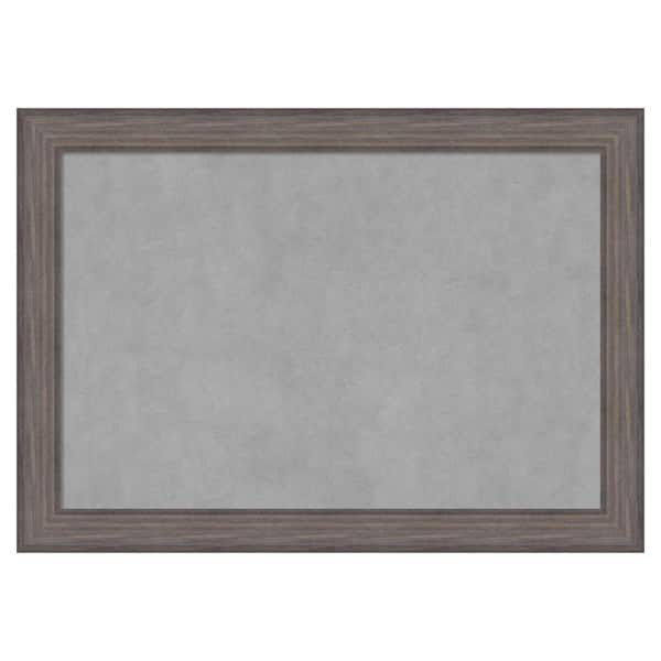 Amanti Art Country Barnwood 41 in. x 29 in. Framed Magnetic Board