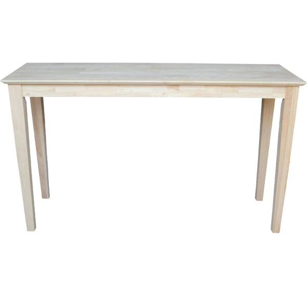 International Concepts Shaker 48 In, Bare Wood Console Table