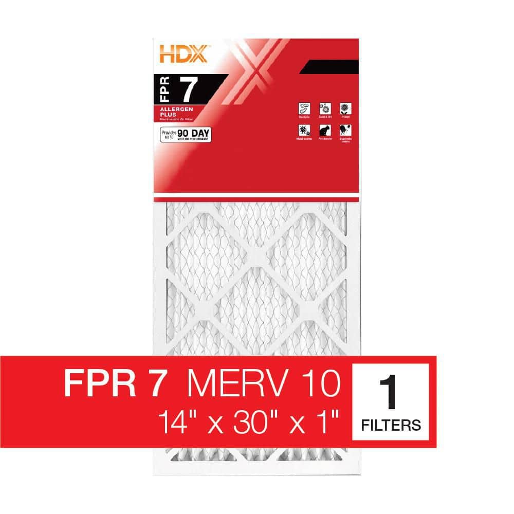 HDX 14 in. x 30 in. x 1 in. Allergen Plus Pleated Air Filter FPR 7