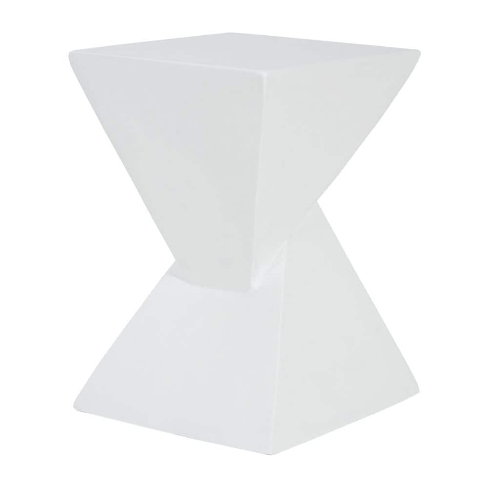 Sinclair Modern White Square Top MGO Indoor and Outdoor Side Table with Sculptural X Design price history on PriceWatchPro