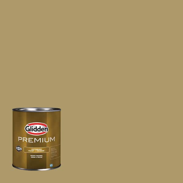 Glidden Premium 1 qt. PPG1104-5 Cool Camel Flat Exterior Latex