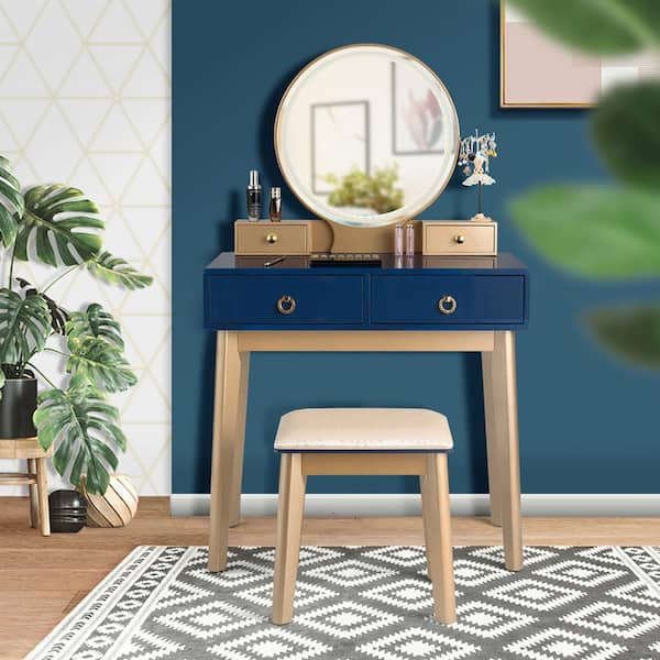 Navy makeup vanity discount