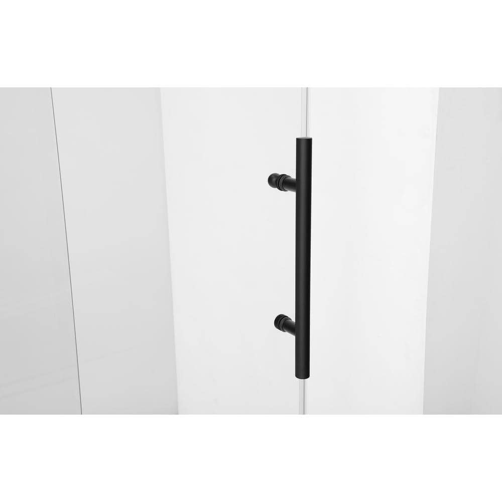 76 in. H x 60 in. W Frameless Sliding Shower Door with Clear Tempered Glass
