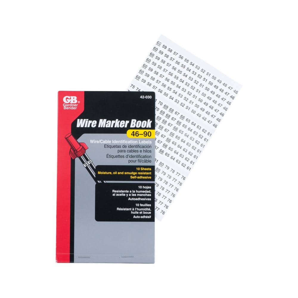 Wire Marker Booklet, Numbers 46-90 price history on PriceWatchPro