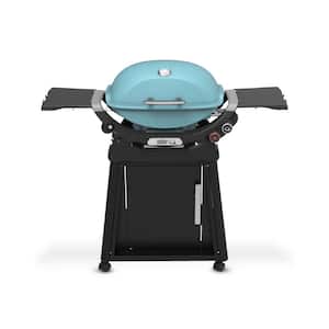Q 2800N+ 2-Burner Liquid Propane Grill in Sky Blue with Stand