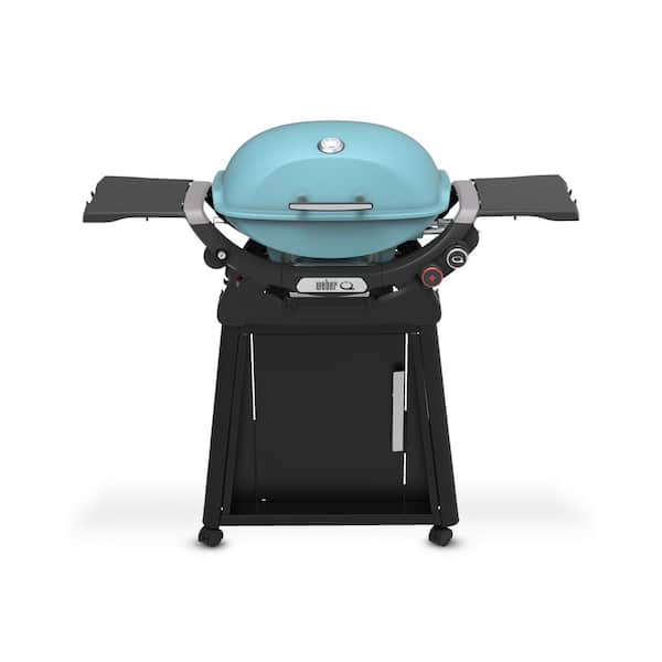 Weber Q 2800N+ 2-Burner Liquid Propane Grill in Sky Blue with Stand