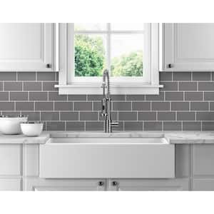 Restore Dove Gray 3 in. x 6 in. Glazed Ceramic Subway Tile Sample