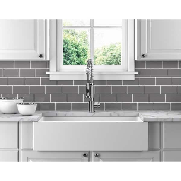 Restore Dove Gray 3 in. x 6 in. Glazed Ceramic Subway Wall Tile (550 sq. ft./Pallet)