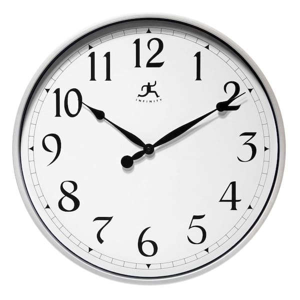 Infinity Instruments Silver Wall Clock