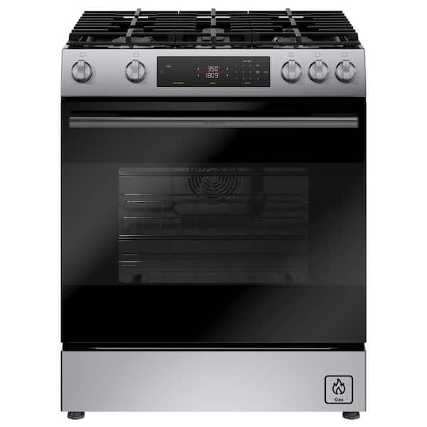100 Series 30" 5.8 cu. ft. Slide-In Gas Range in Stainless Steel, Self-Cleaning Convection Oven