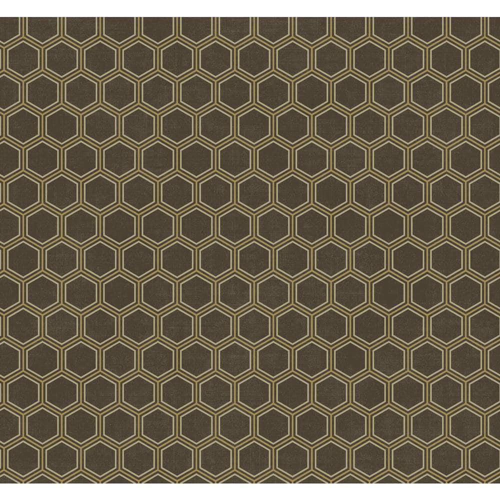 Curie Honeycomb Metallic Gold and Espresso Paper Strippable Roll (Covers 60.75 sq. ft.) price history on PriceWatchPro