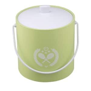 PASTIMES Tennis 3 qt. Light Green Ice Bucket with Acrylic Cover